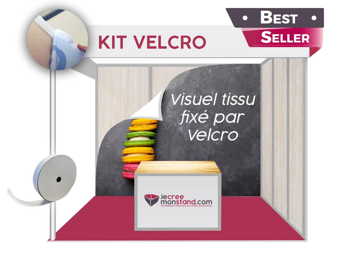 Kit Velcro pour Stand - Toile tendue avec velcro adhésif