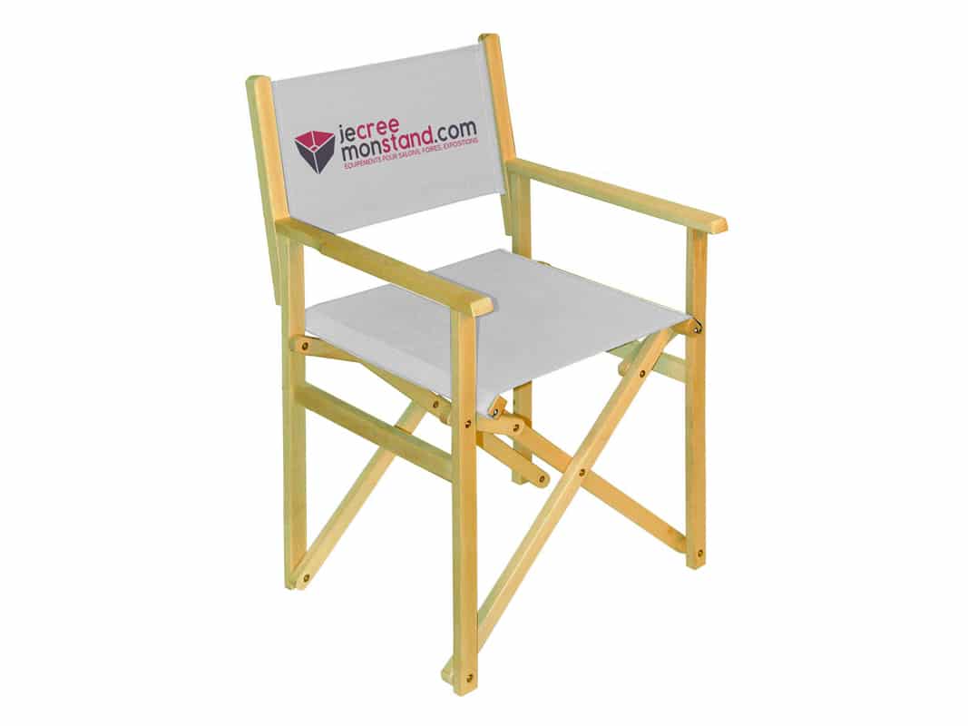 Chaise en bois avec toile 100% personnalisable