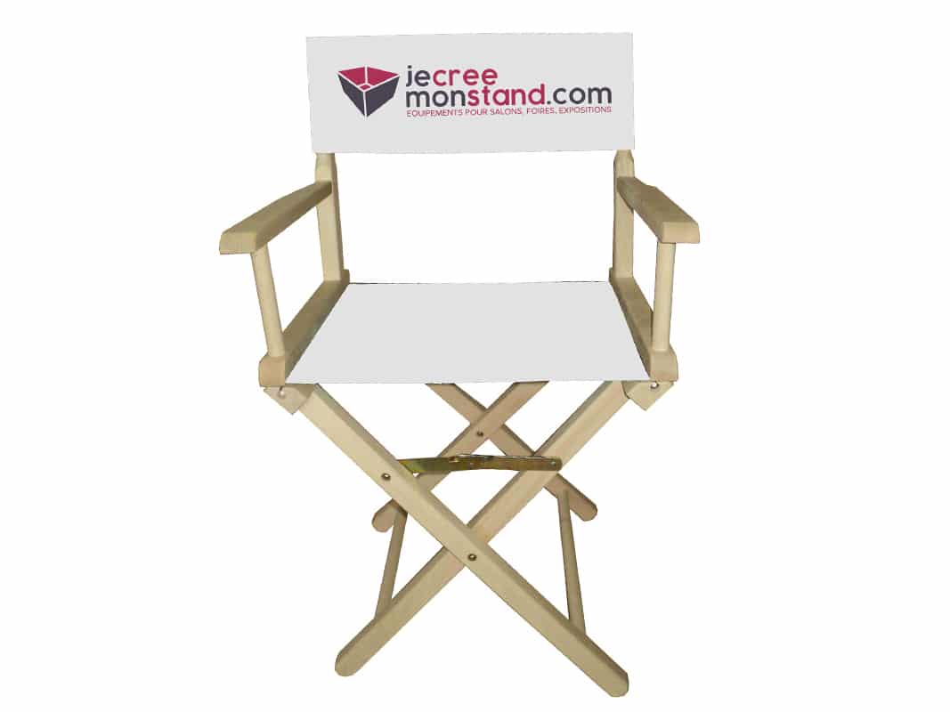 Chaise « Metteur en scène » avec toile 100% personnalisable