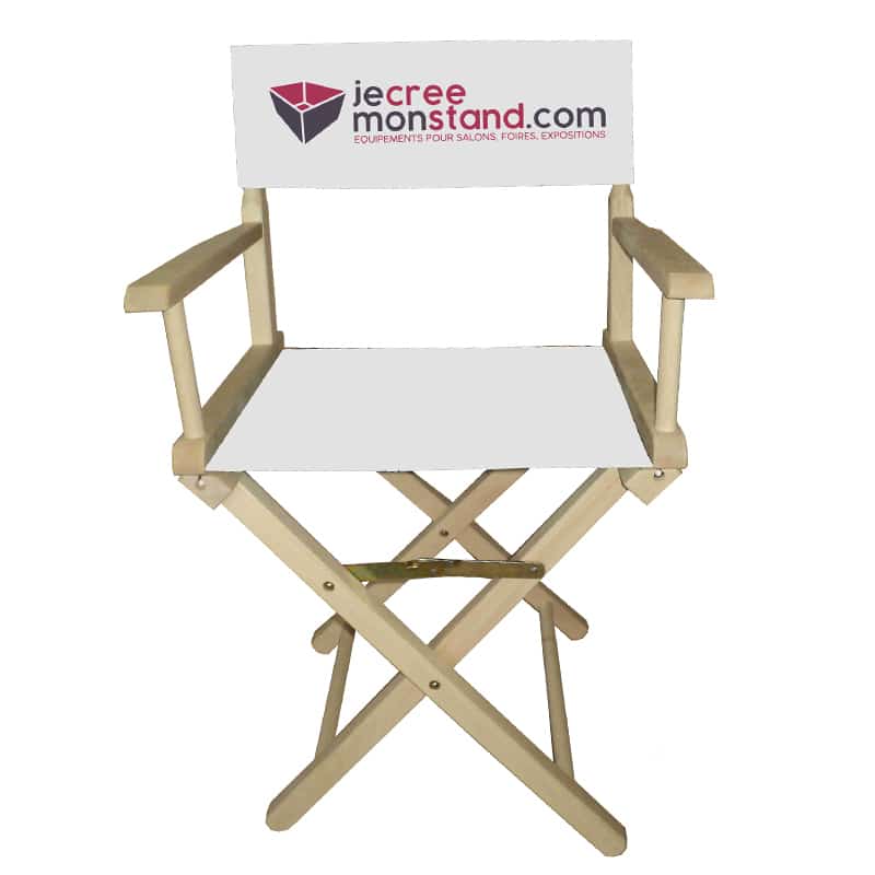 Chaise « Metteur en scène » avec toile 100% personnalisable
